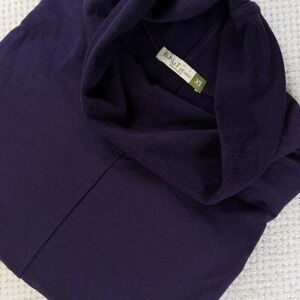Chalet et Ceci Womens Cowl Neck Oversized Top Purple Jersey Knit XS F22130
